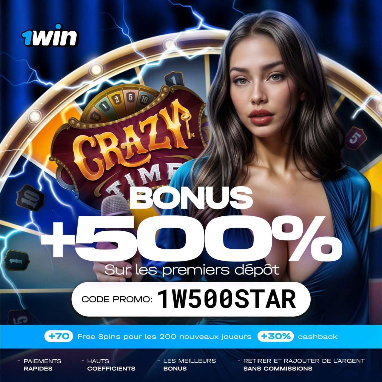 Code Promo 1Win 2026 : 1W2026VIP – Bonus +500%