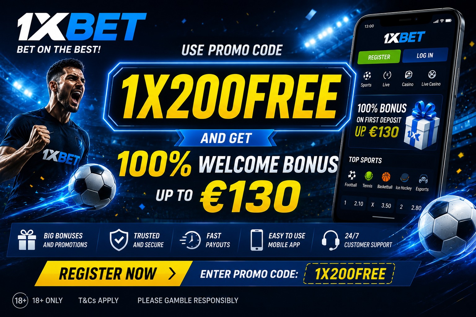 1xbet promocode